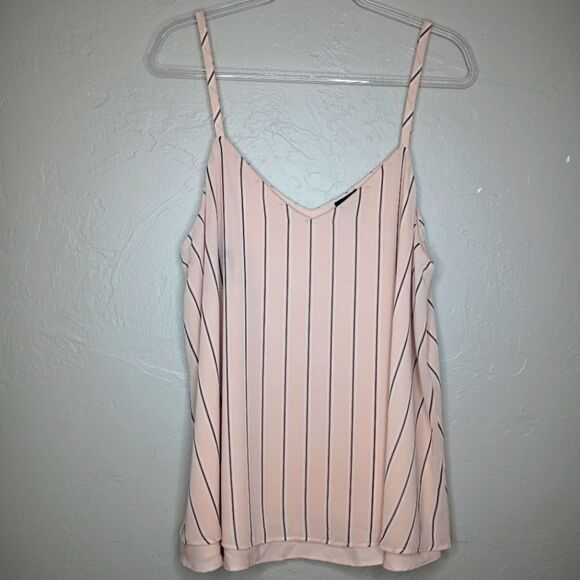 Torrid Peach Stripe V-Neck Cami - Picture 1 of 6
